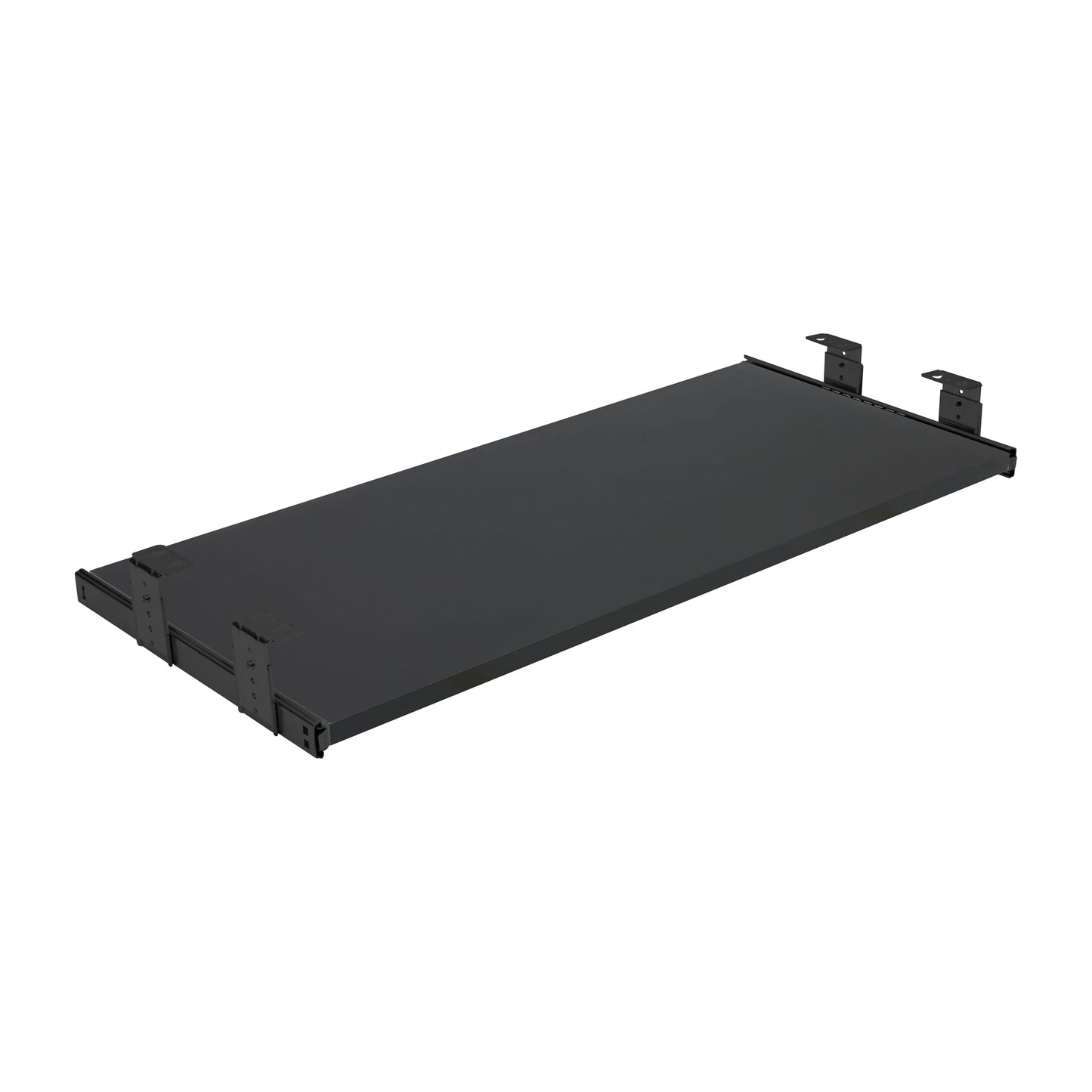FIX&EASY keyboard pull-out Up&Down, keyboard tray 600X300mm black matt finish, pull-out slides with locking function adjustable height black 300mm, set tray and pull-out with lock for keyboard mouse