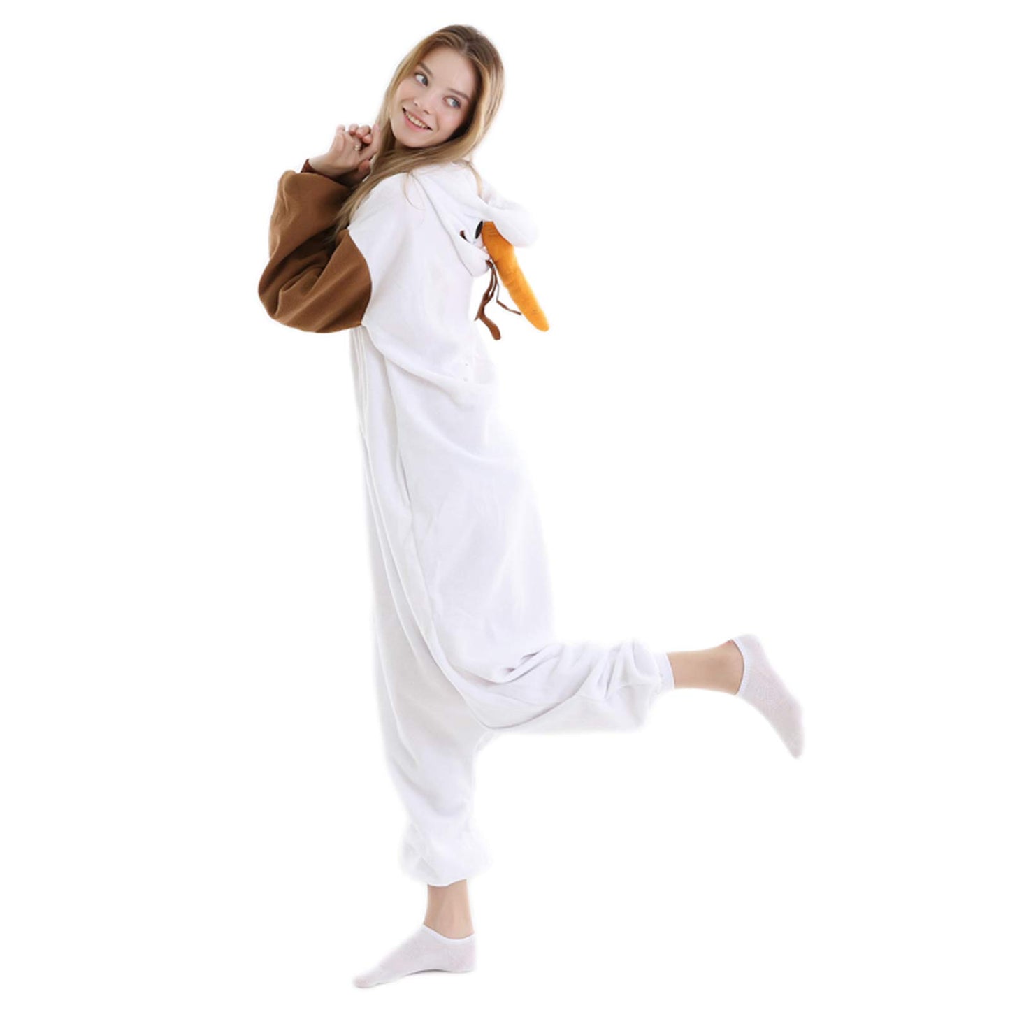 LorranTree Relax Olaf Onesie Costume Adult Women's Pajama Fasching Halloween Sleepwear Cosplay Jumpsuit Animal Carnival Olaf-S