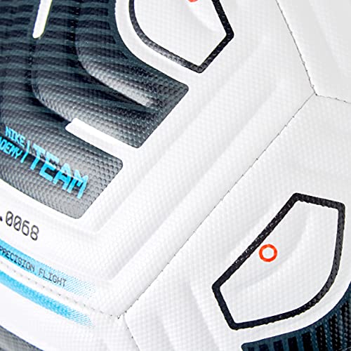 Nike CU8047 Unisex Adult Academy-Team Soccer Ball, White/Black/Lt Blue Fury, size 5 & Derbystar Brillant Ball Multicolor size 5