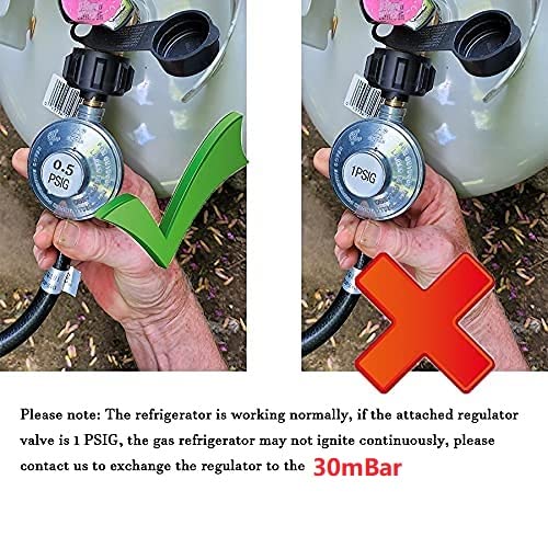 SMETA Refrigerator Gas 12V 230V, Gas Refrigerator, Camping Refrigerator, Caravan Refrigerator 12V Gas Refrigerator 60L 12V/230V/LPG for RV Camper Caravan, Black