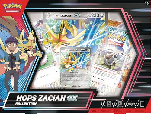 Pokémon Trading Card Game: Hops Zacian-ex Collection (3 holographic promo cards, 1 oversized holographic card & 4 booster packs)