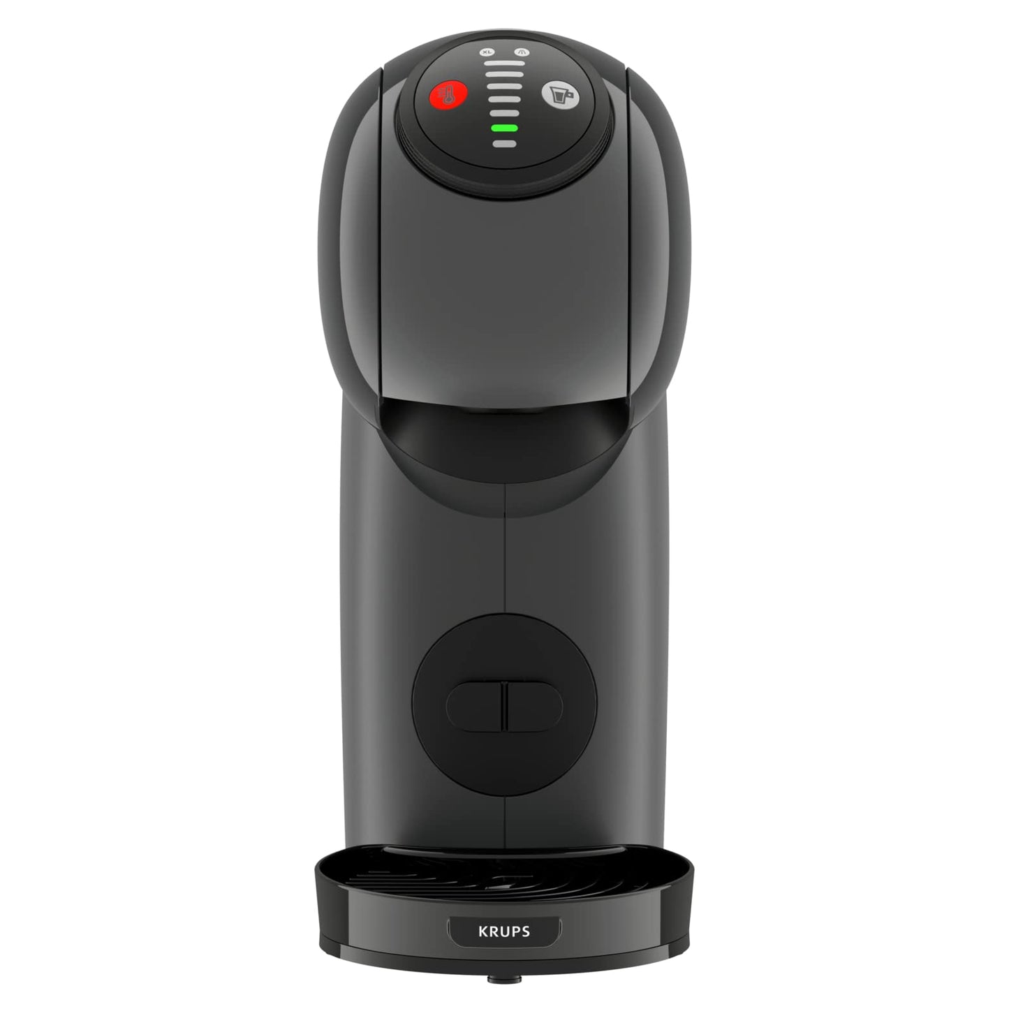 NESCAFÉ Dolce Gusto Genio S by KRUPS, coffee capsule machine, 15 bar pressure, ultra-compact design, over 30 coffee creations, adjustable drink size, auto shut-off feature, anthracite color, KP243B.