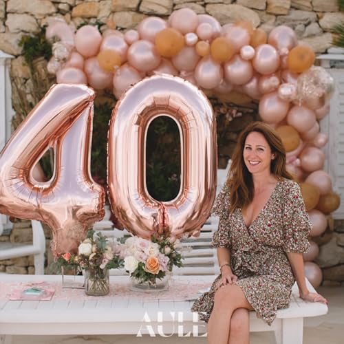 AULE balloon number rosegold