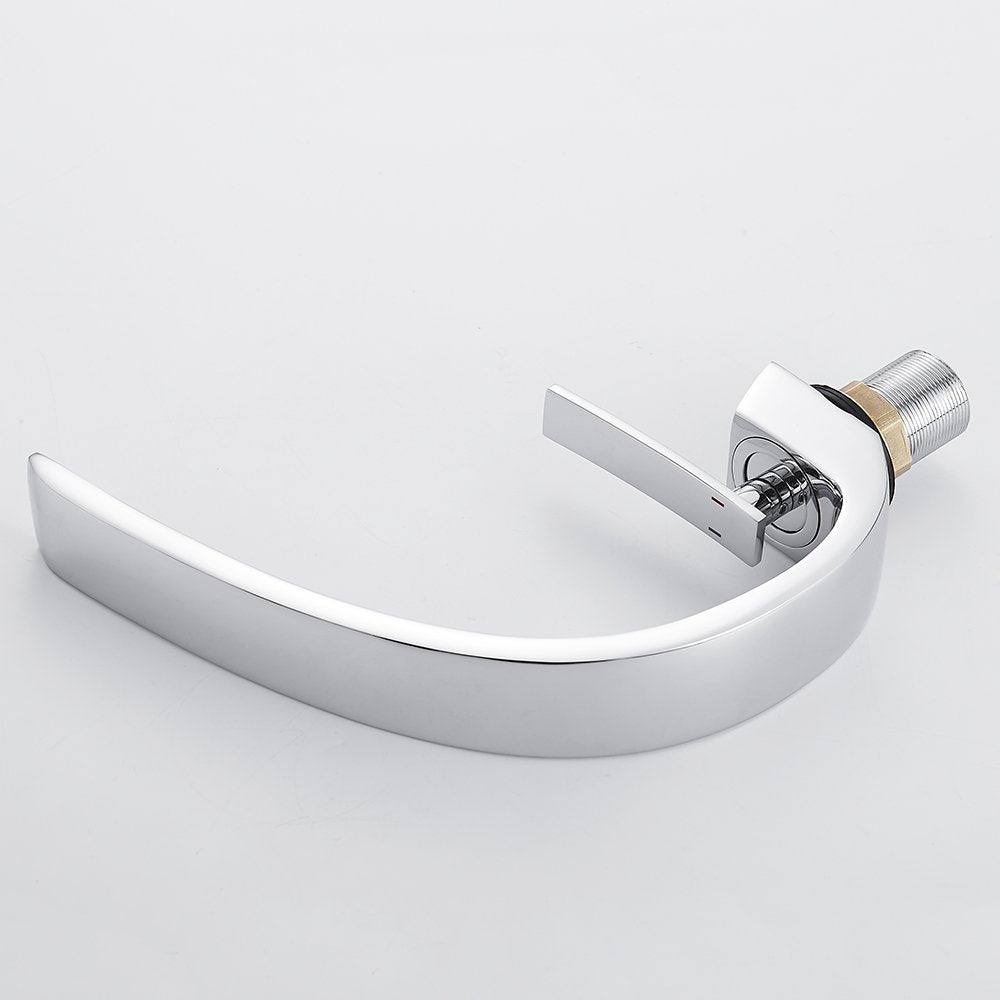 Bathroom faucet Chrome single handle mixer modern for bathroom (Chrome)