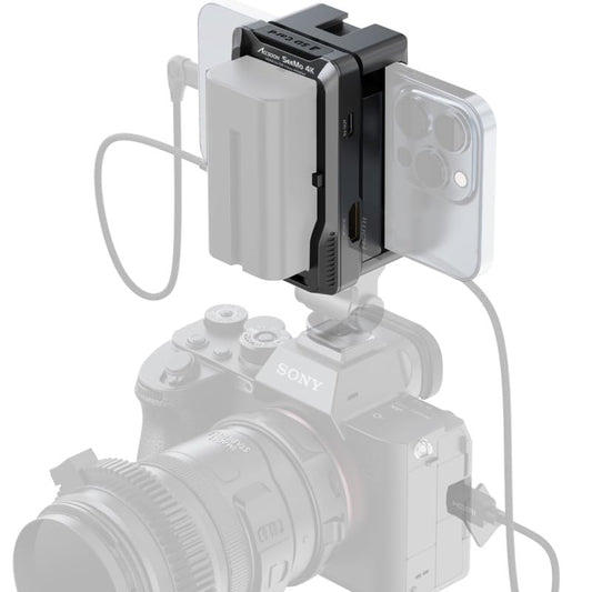 Accsoon SeeMo 4K Video Transmitter Monitoring Adapter streams 4K HDMI video to iOS devices like iPad/iPhone/cameras for monitoring/recording/live streaming. (Black)