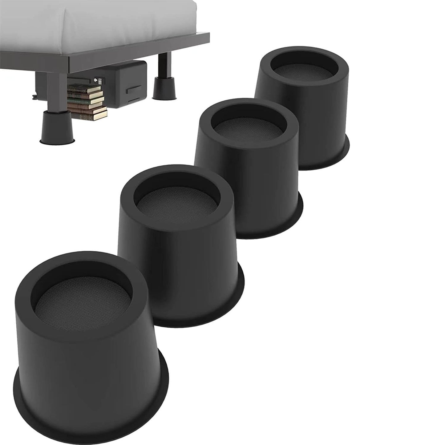 tonchean furniture riser set, bed riser with 10cm height, table riser, chair riser. 3-inch diameter elephant foot bed riser.