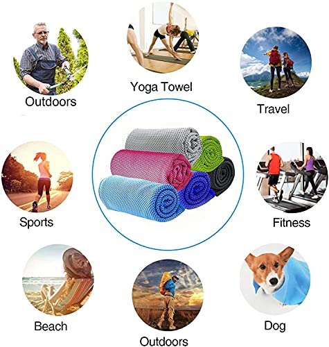 Sukeen Cool Towel (120 x 30 cm), cool cold towel for neck, microfiber ice towel, sports towel, soft, breathable cool towel for yoga, golf.