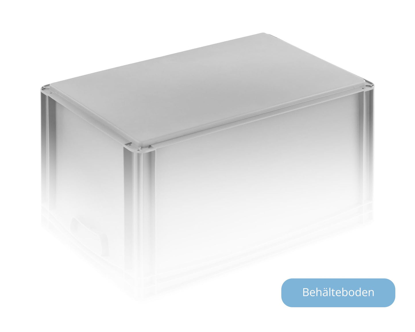 THE BOX FACTORY Euro container 400x300x220mm | closed box | storage box | plastic crates | storage container with handles | sturdy stackable box | Euro box | reusable container