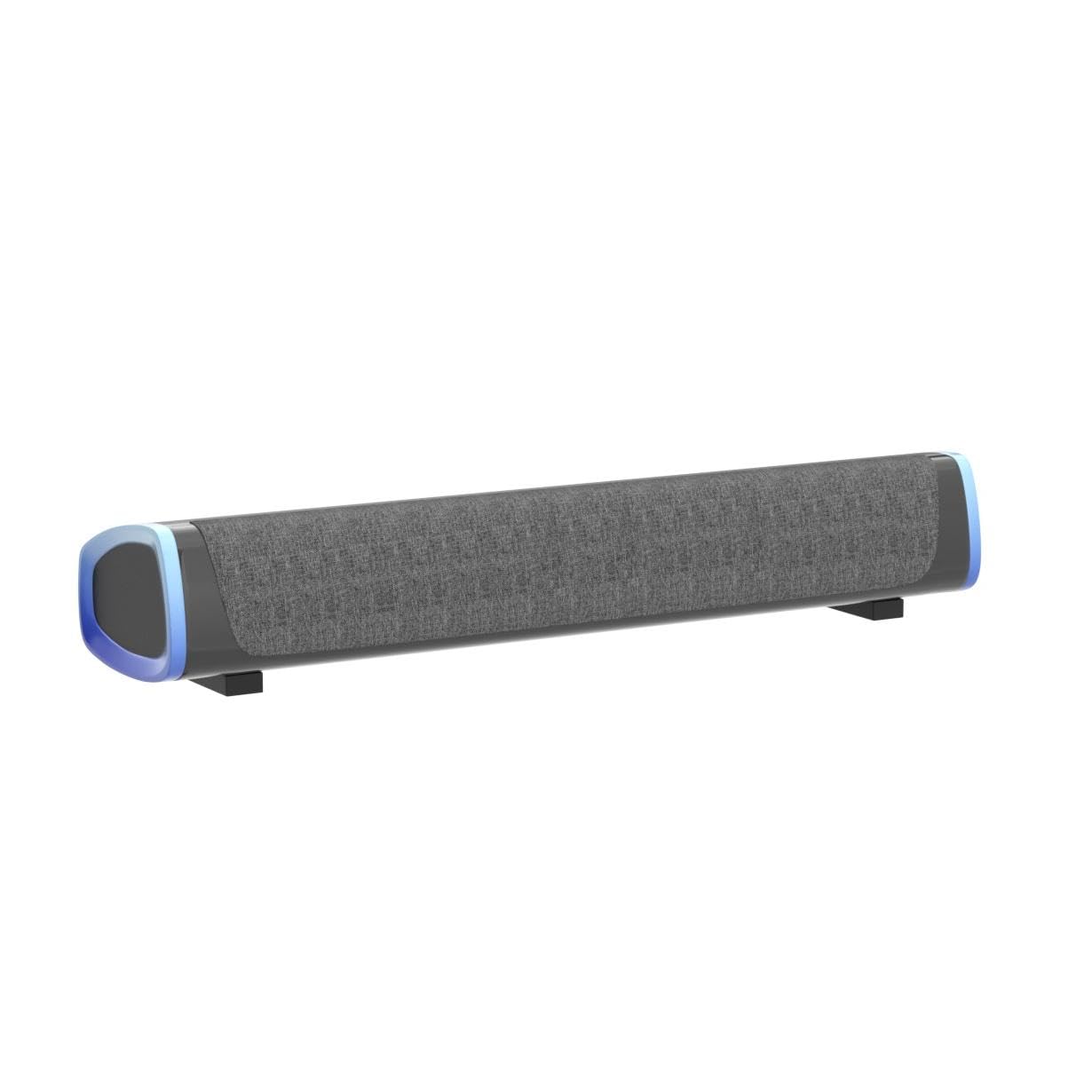 SOULION R30 computer speakers, USB-powered small PC speakers, color-changing LED light with switch button, surround sound portable computer sound bar speaker for desktop laptop.
