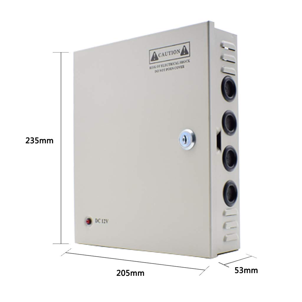 9-channel power supply box for CCTV camera video surveillance power supply 12V DC10A 120W.