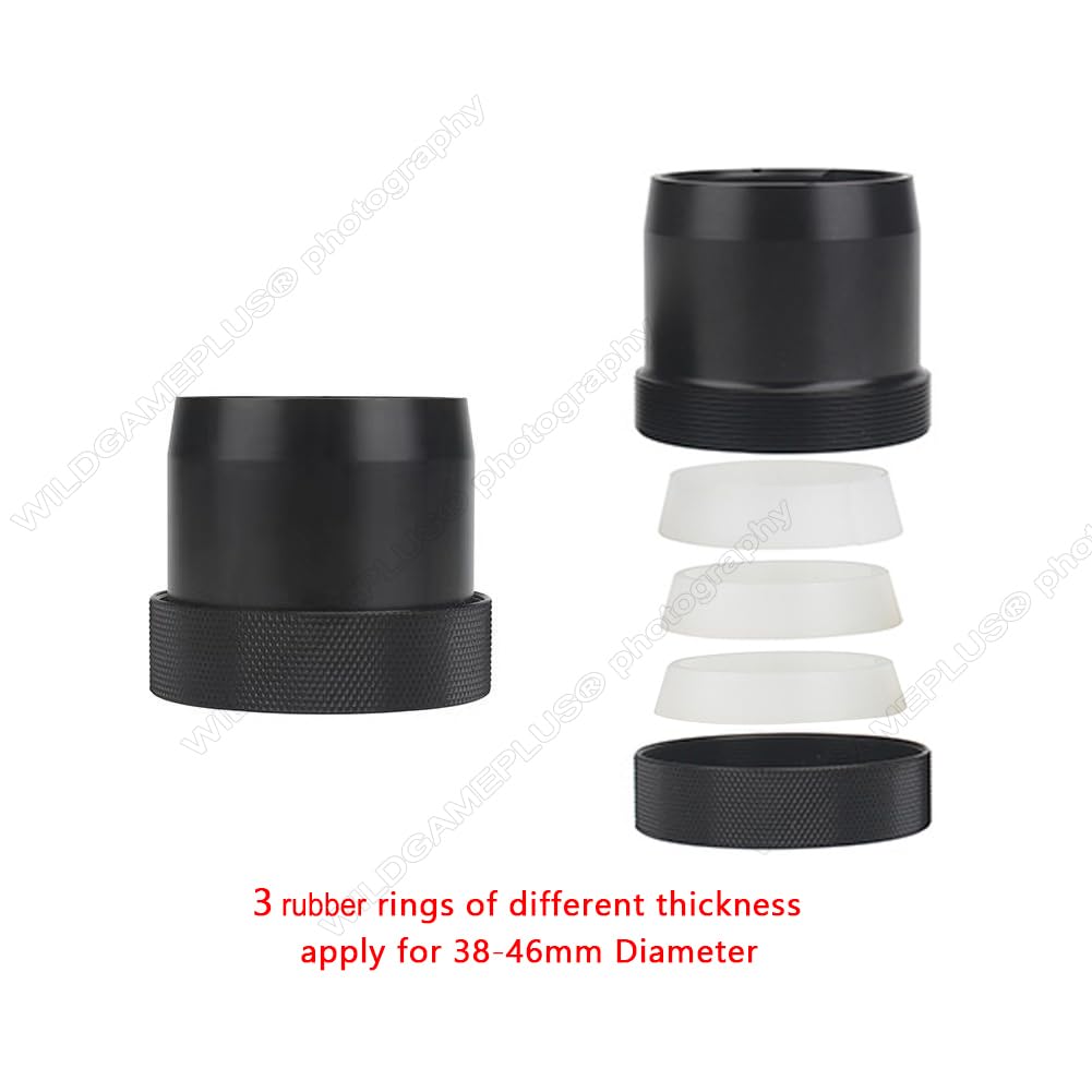 wildgameplus 38-46mm quick release adapter mount sleeve compatible with Pard NV007/NV007A/NV007V/Sytong HT-66 HT-77 accessories NV007-ADP46