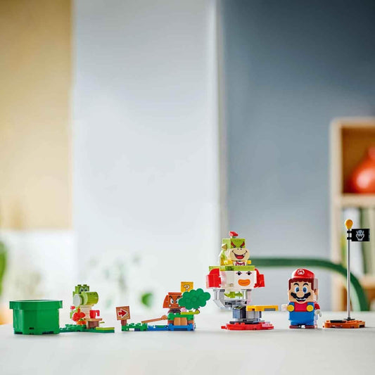 LEGO Super Mario Adventure with interactive Mario includes Junior Clown Car, Yoshi toy, Nintendo gift for boys, girls, and gamers aged 6+ 71439