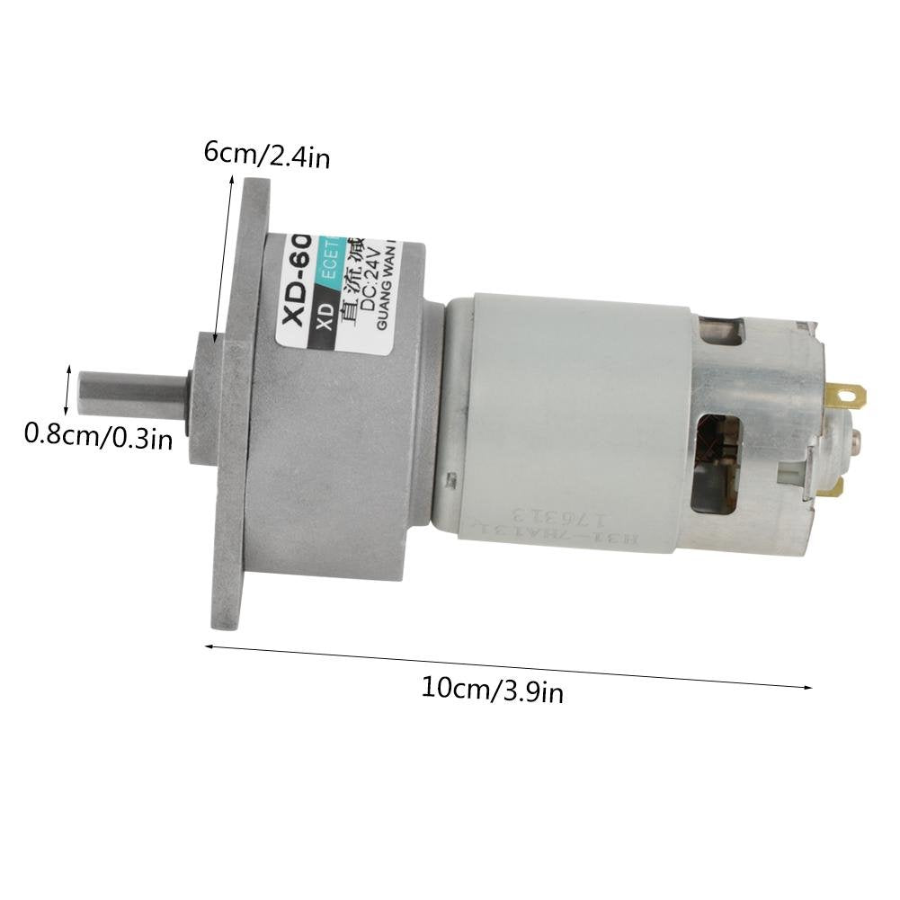 5-600 RPM speed reducer gear motor DC 12/24V 35W CW/CCW micro high torque speed gearbox (12V 10RPM)