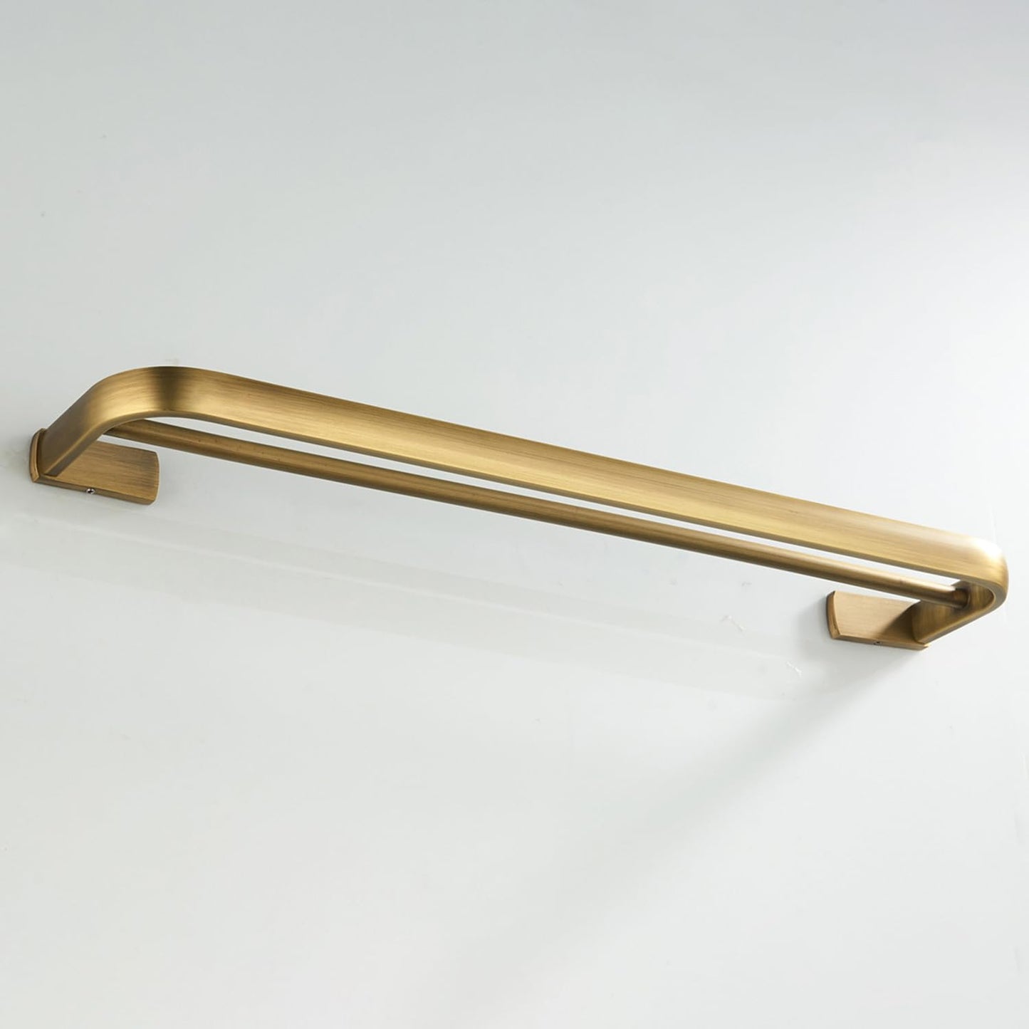 Flybath Towel Rail Double Brass Towel Holder Bath Towel Holder Wall Mount, 57 cm / 22.44 inches, Brushed Bronze.