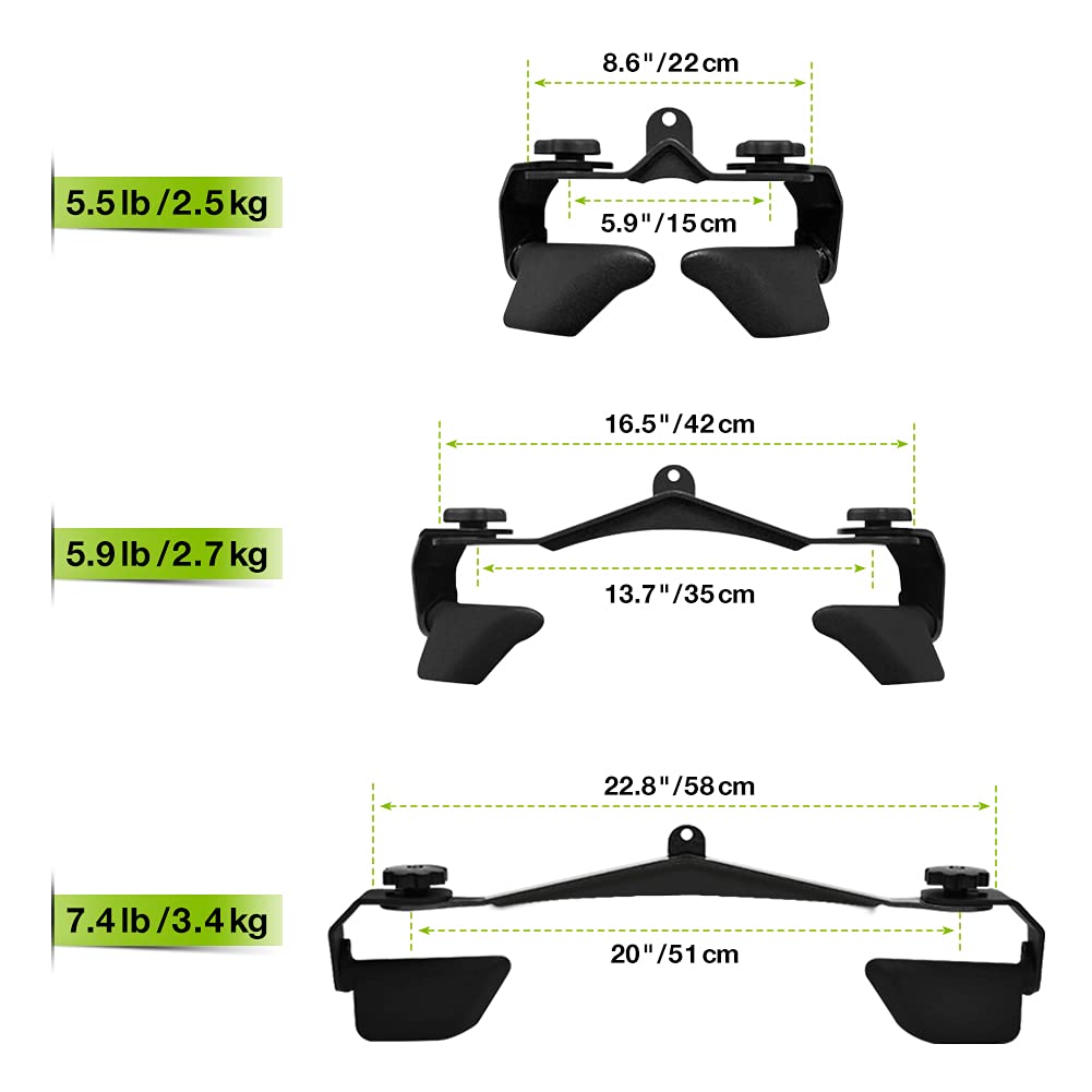 Rowing handle LAT Pull-Down attachment, Rotating fitness tower cable pull cable grip fitness gripper for weightlifting on the cable machine, training the triceps back muscles, home and fitness equipment.