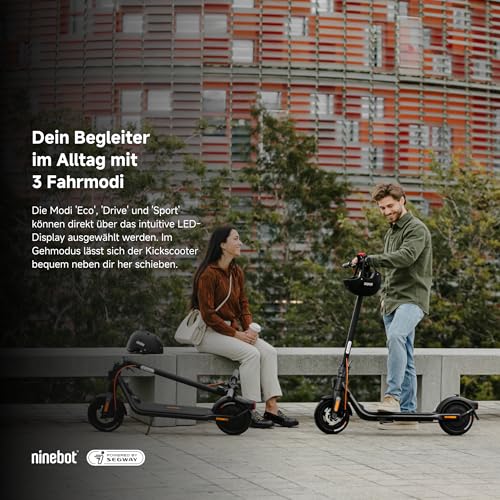 Segway-Ninebot F2 Pro D, E-Scooter with street legal for adults, max. 20 km/h speed, 55 km range, long range.