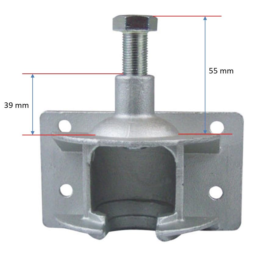 XIMPLIO Universal hook extension for bike carriers including plug-in coupling for any type of trailer hitch (with screw plug-in coupling, 250mm)