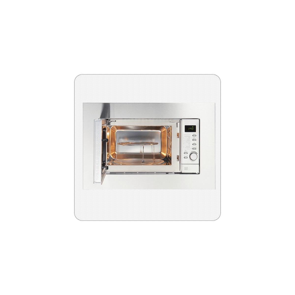 PKM Built-in Microwave MW800.8-20G-EB | 1000W Grill function | 800W Microwave function | 6 power levels | 20L capacity | Stainless steel trim 59.5 cm wide | Defrost function | Child lock | LED display