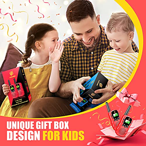 EUCOCO Walkie Talkie for Kids (Bright Red)