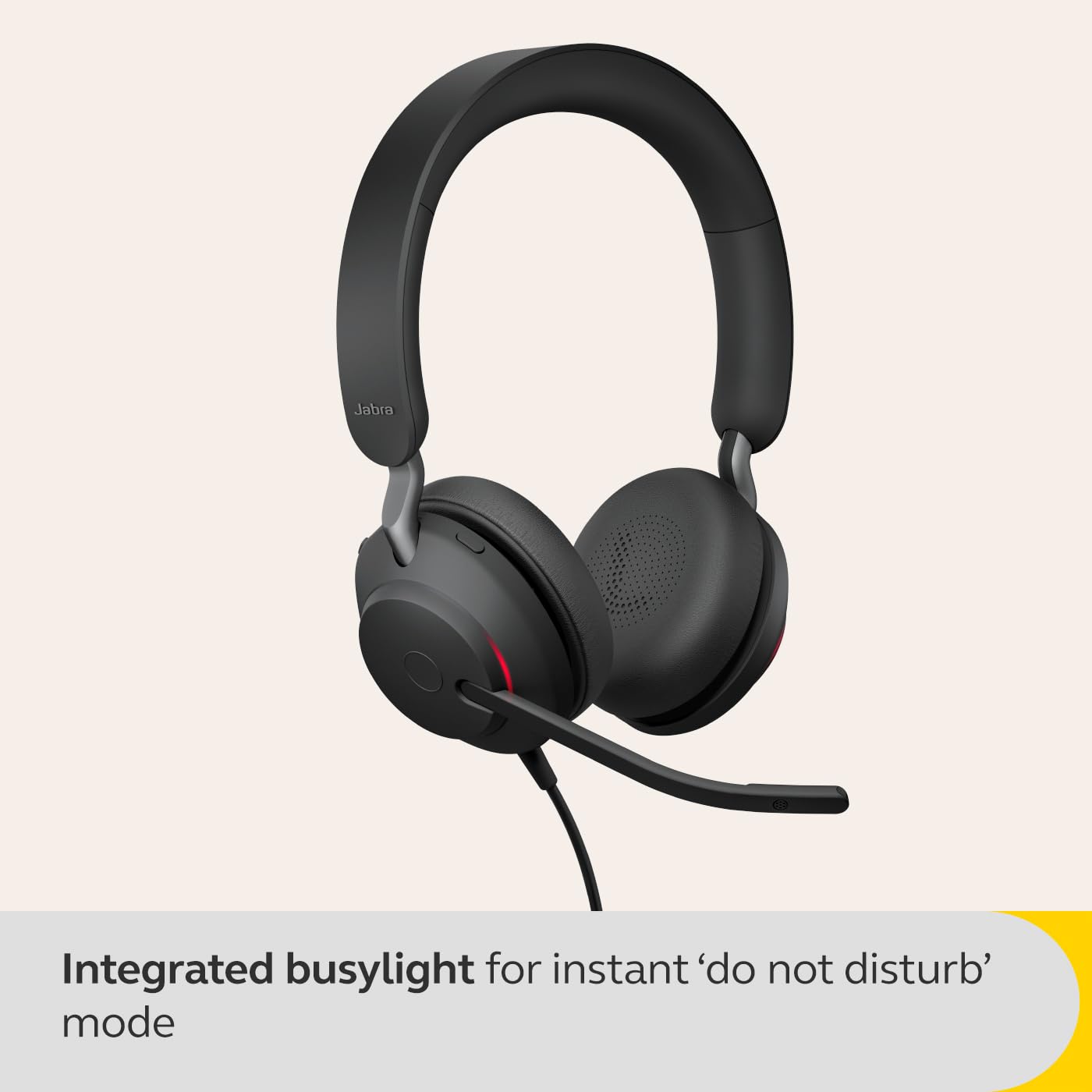 Jabra Evolve2 40 SE - Wired stereo headset with noise cancellation and 3-microphone technology - USB-A cable - certified for MS Teams, compatible with other platforms - Black