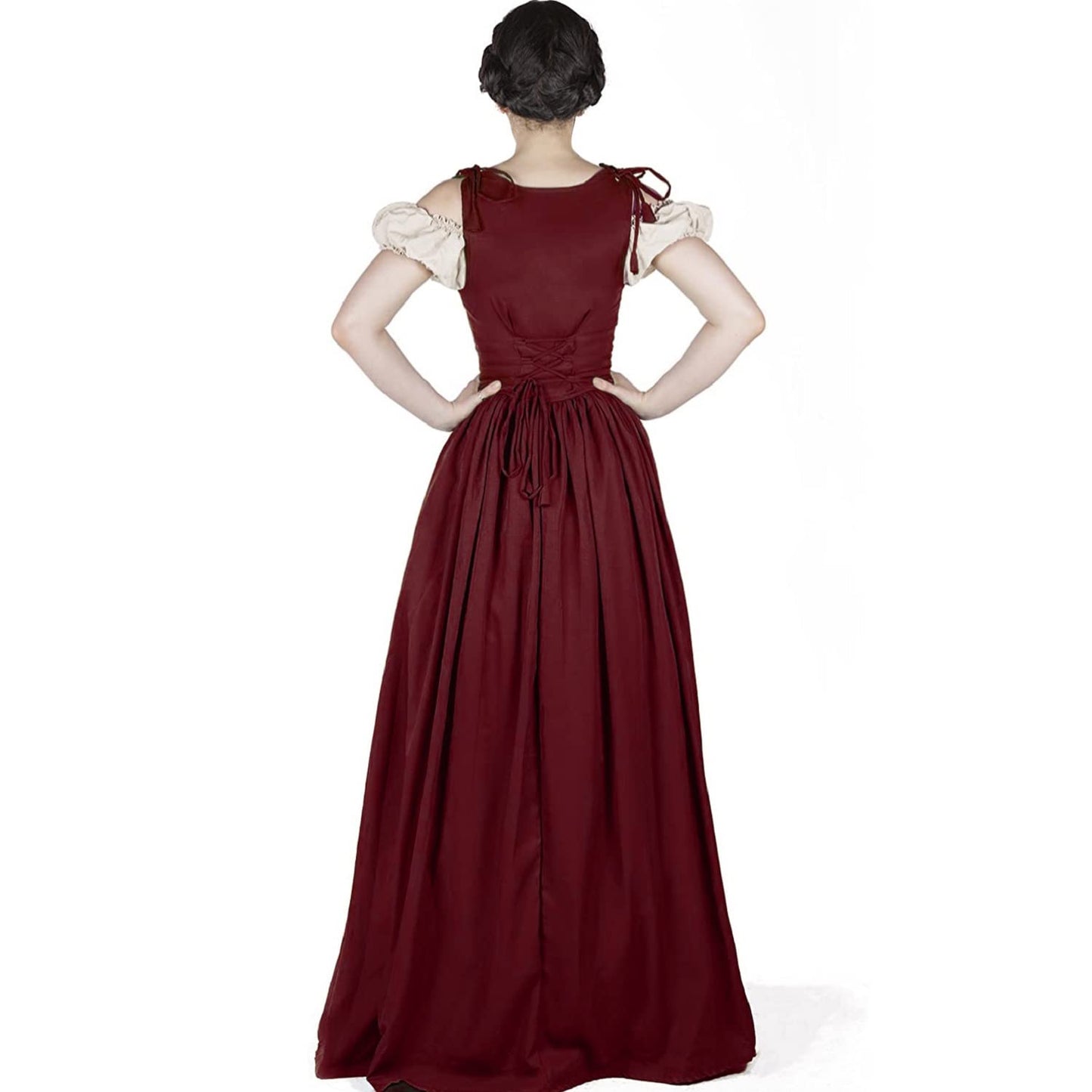 Aibaowedding Renaissance Dress Women Medieval Dress Medieval Costumes Women (bur, L/XL)