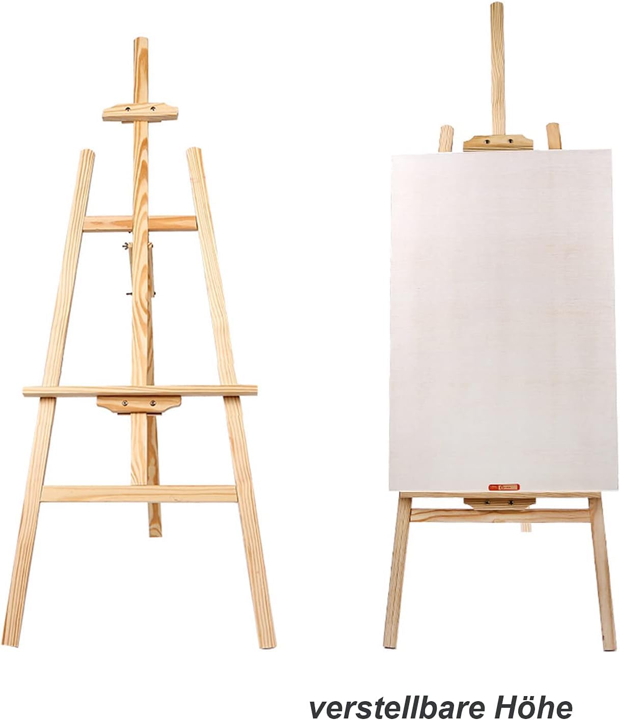 MorNon 2pcs Wood Easel Large Studio Easel Adjustable Tripod Easel Field Easel Wooden Easel Canvas Stand for Kids and Adults