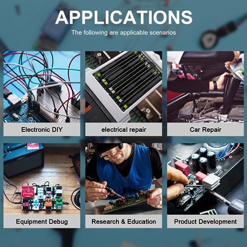 SURLABA Digital Tablet Oscilloscope, Touchscreen oscilloscope 100MHz bandwidth with 2 channels, 1GSa/s sampling rate, 240kbit storage depth, trigger mode Auto/Normal/Single for DIY, home use.