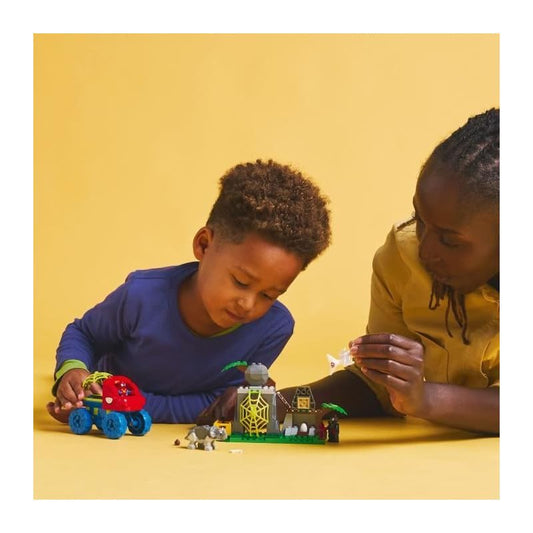 LEGO Marvel Spidey's Team on rescue mission in the Dino Truck, buildable superhero toy car, adventure playset for kids 4+, Spidey and His Super Friends 11199