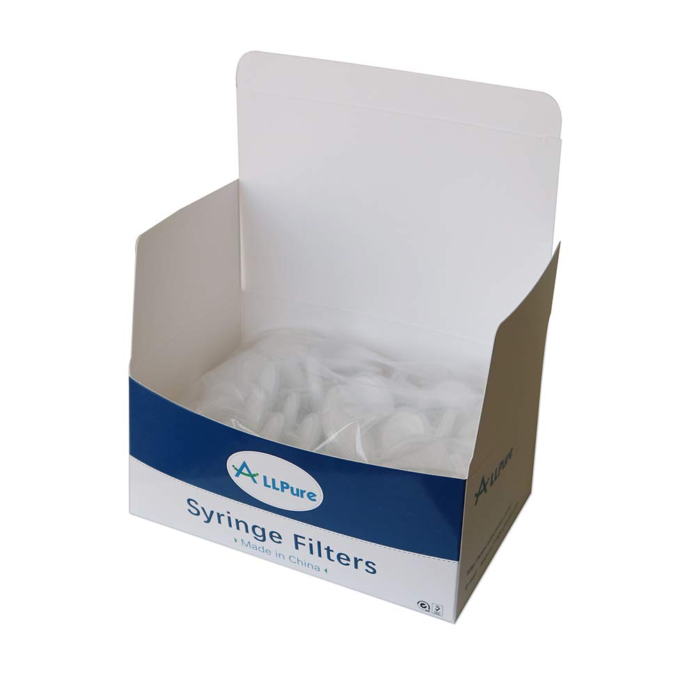 ALLPURE Nylon Syringe Filters, 25 mm, 100 pieces, 0.45 μm