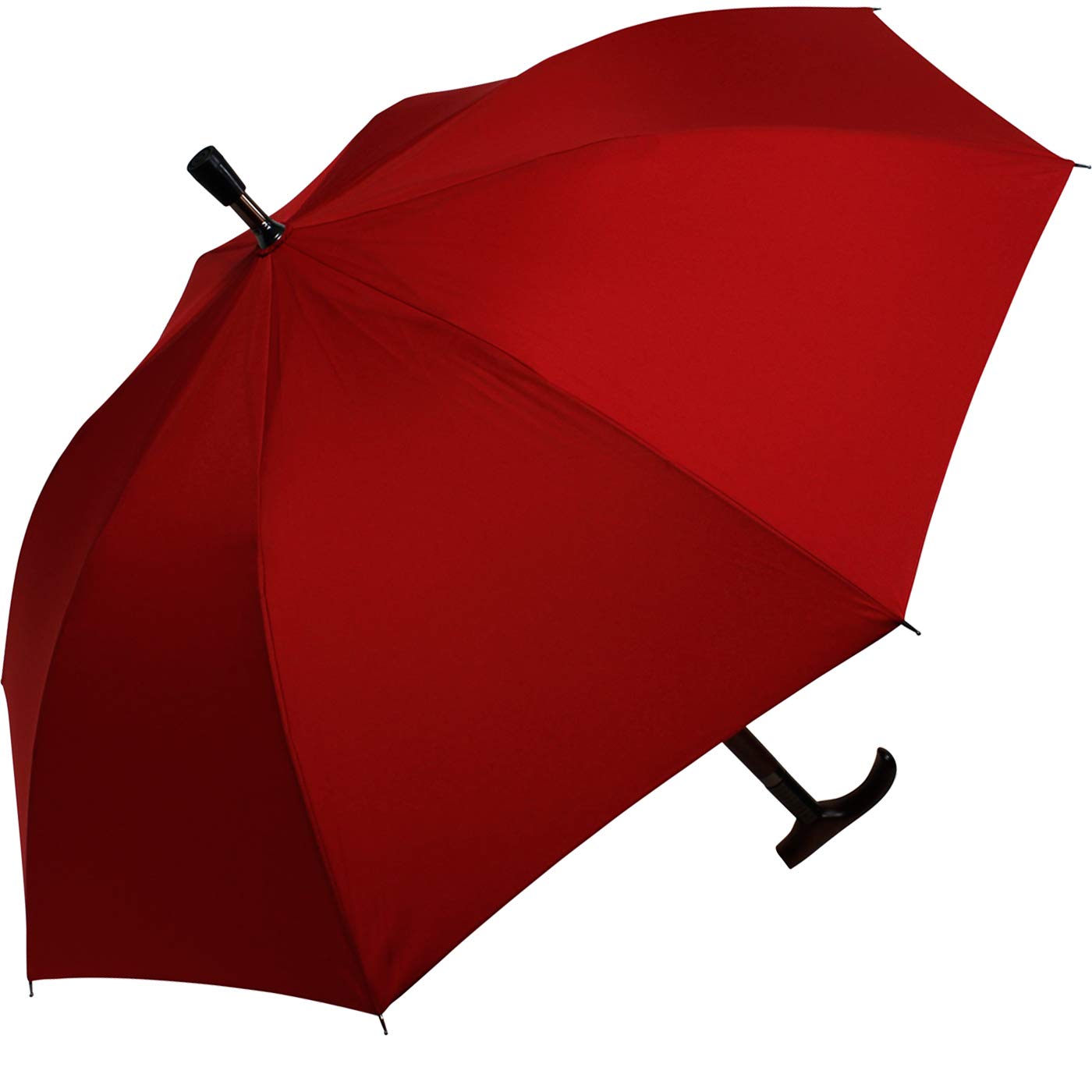 iX-brella Support Umbrella adjustable height with wooden handle - dark red