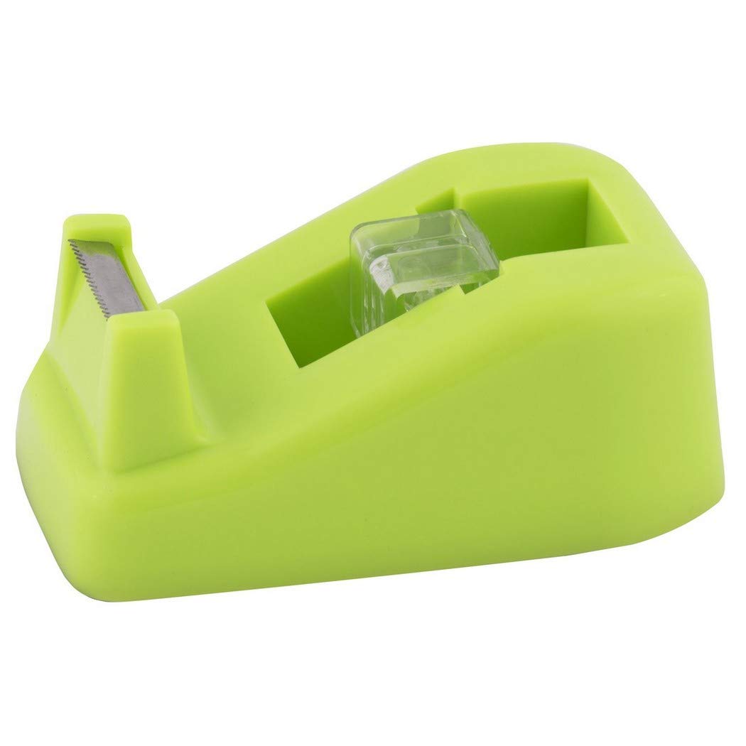 Novus Desk Set (stapler E 15 with punch E 210, incl. 1000 staples No. 10) green & D.RECT Tape Dispenser 8005 tape dispenser Green- up to 19 mm tape length up to 33 m - 19 mm x 33 m