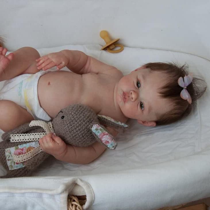 Zero pam Reborn Baby full silicone lifelike 45 cm washable dolls with hair baby doll like real baby silicone baby girl realistic looking baby dolls