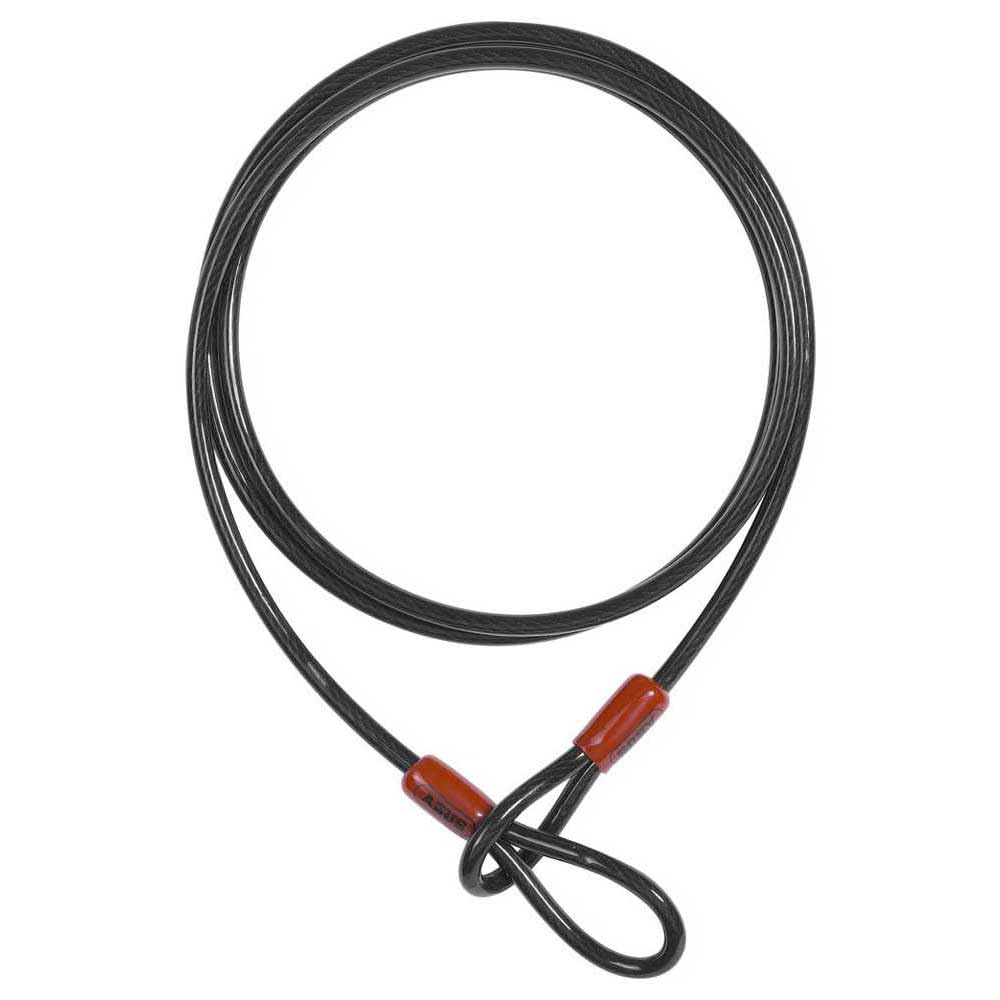 ABUS Cobra 10 loop cable - steel cable coated with plastic - security for bike and motorcycle accessories - 1.4 meters long, 10 mm thick, black