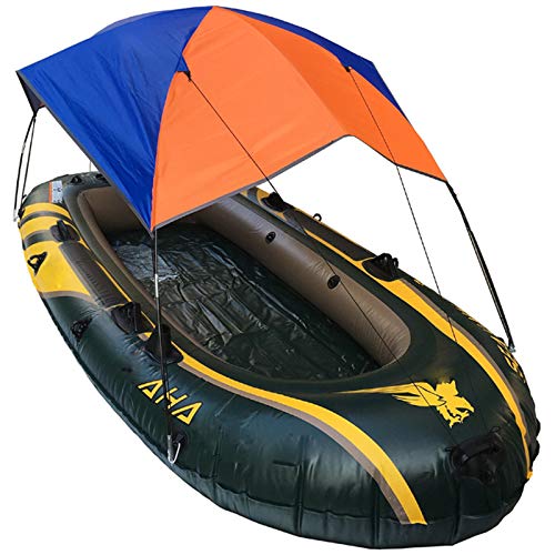 Floating inflatable boat canopy inflatable sun umbrella boat/sailboat canopy top cover fishing tent (navy blue) for 4-5 people.