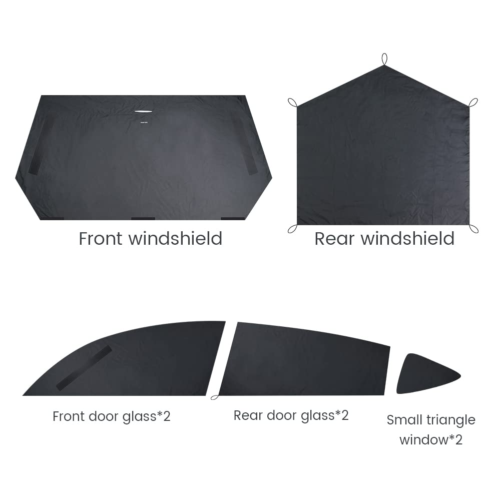 Havnby 2020-2024 Tesla Model Y Curtains Car Privacy Sunshade Windshield Sunshade for Camping Foldable Car Accessories UV and Sun Protection 8 Pieces