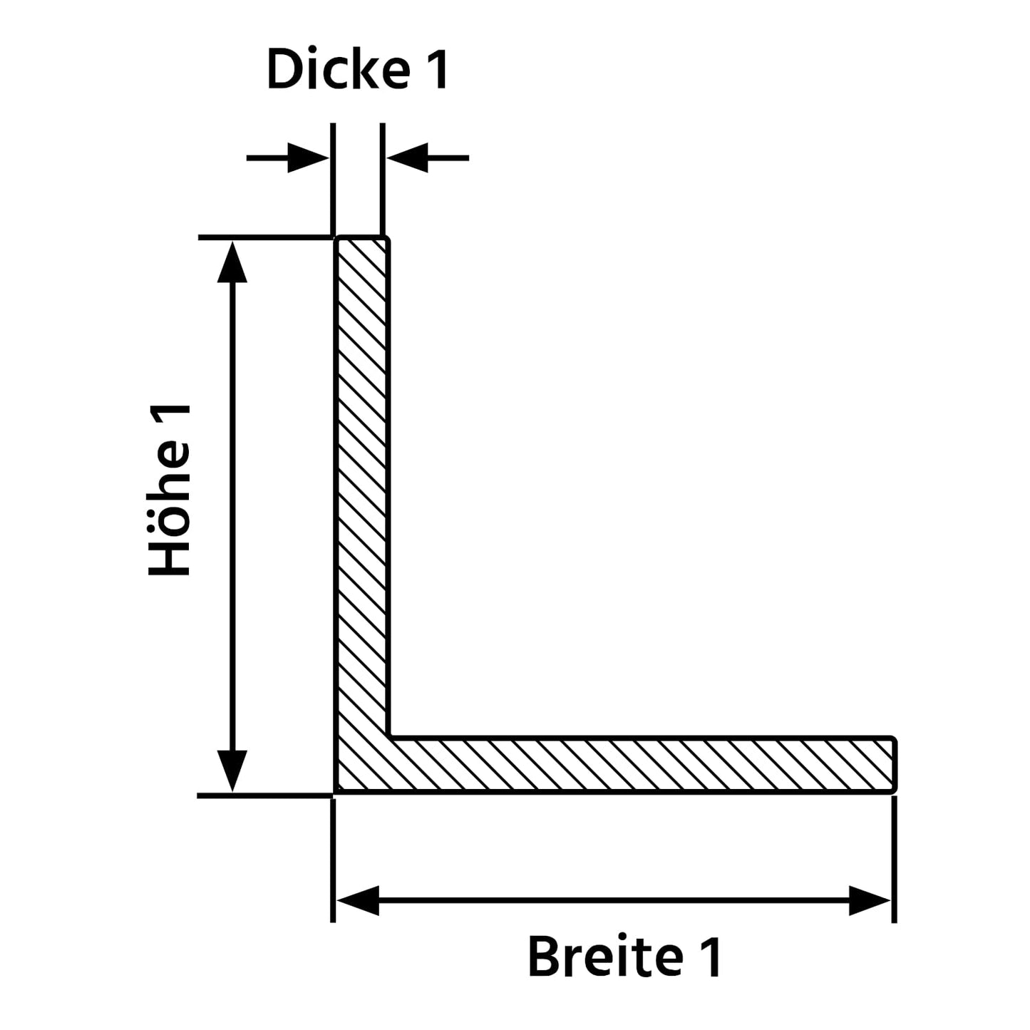 Aluminum angle profile | AlMgSi0.5 | EN AW-6060 | untreated | 70 x 20 x 2 mm | Length: 6,000 ± 100 mm