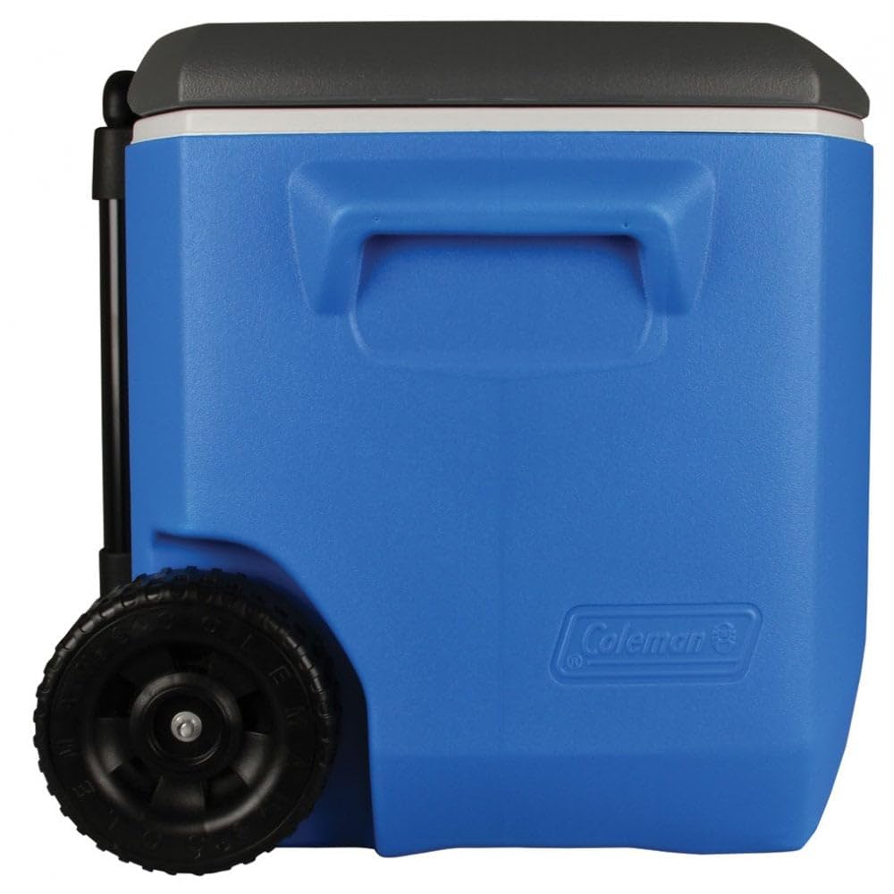Coleman Blue 60QT Tricolour Wheeled Camping Cooler