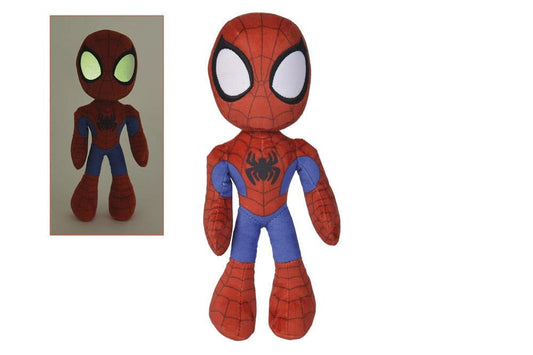 Simba 6315875810X12 - Disney Marvel Spidey, 25cm plush with glow in the dark eyes & 6315875811X12 - Disney Marvel Ghost Spider, 25cm plush with glow in the dark eyes.