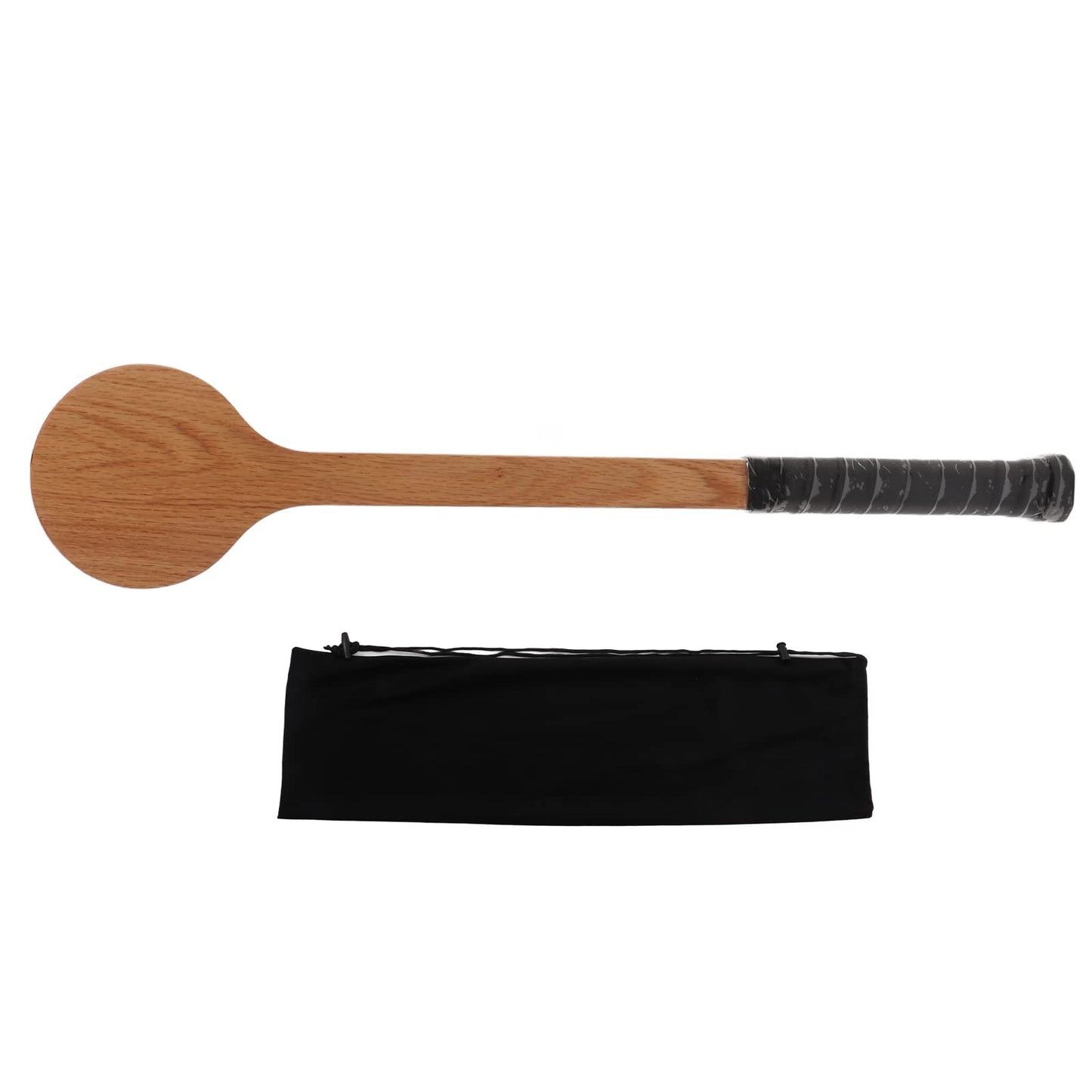 Wooden Tennis Pointer, Professional Wooden Spoon Tennis Sweet Pointer Training Aid, Wood Tennis Spoon for attaching practice tennis rackets with storage bag for beginners (60cm)