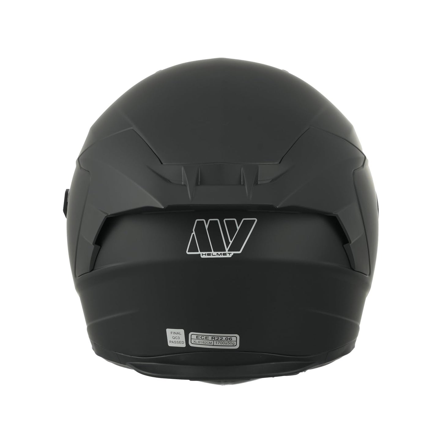 MY Motorcycle Full Face Helmet with Sun Visor for Men and Women, ECE 22.06 Approved, Model MY-936 (Matte Black, XS)
