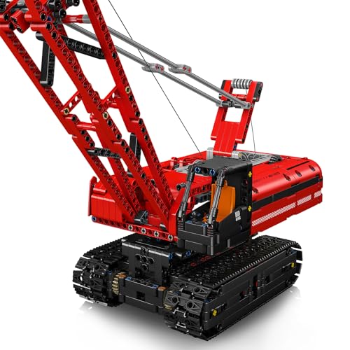 Mould King 15070 Technic Crane Building Blocks Model, 1292 pieces Remote-Controlled Crawler Crane Kit for Adults and Kids