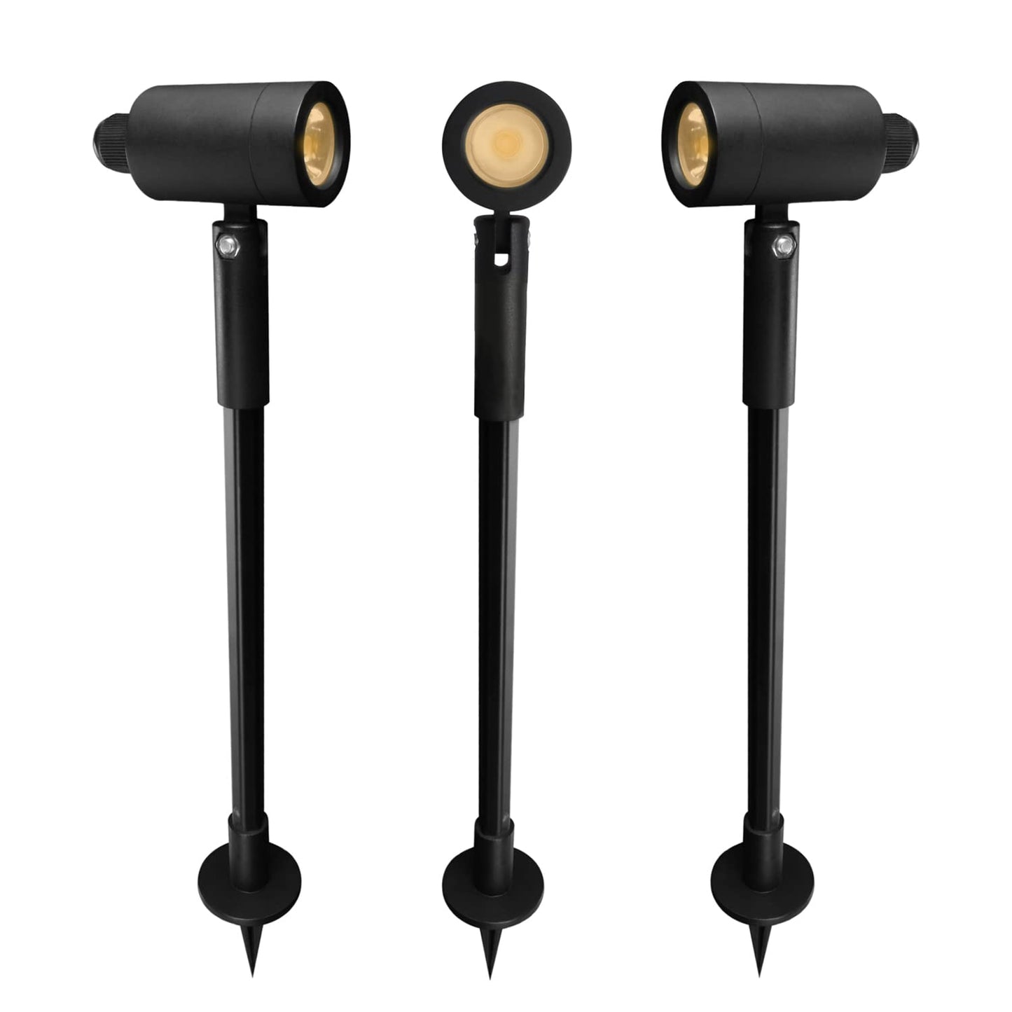 CHNXU 4-piece LED garden lighting 3W garden light IP67 waterproof warm white 3000K 180LM height adjustable garden lamp garden spotlight with 12V power supply for outdoor trees, meadows, gardens, lawns, yards.