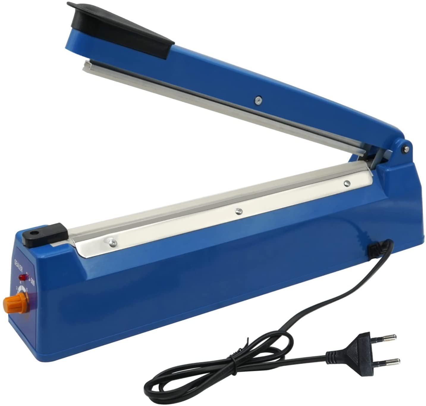 MOGOULUA 300 mm heat sealer foil sealing machine with 3mm sealing width. Bar sealer with temperature control for sealing food in Mylar, PP, and PE bags.