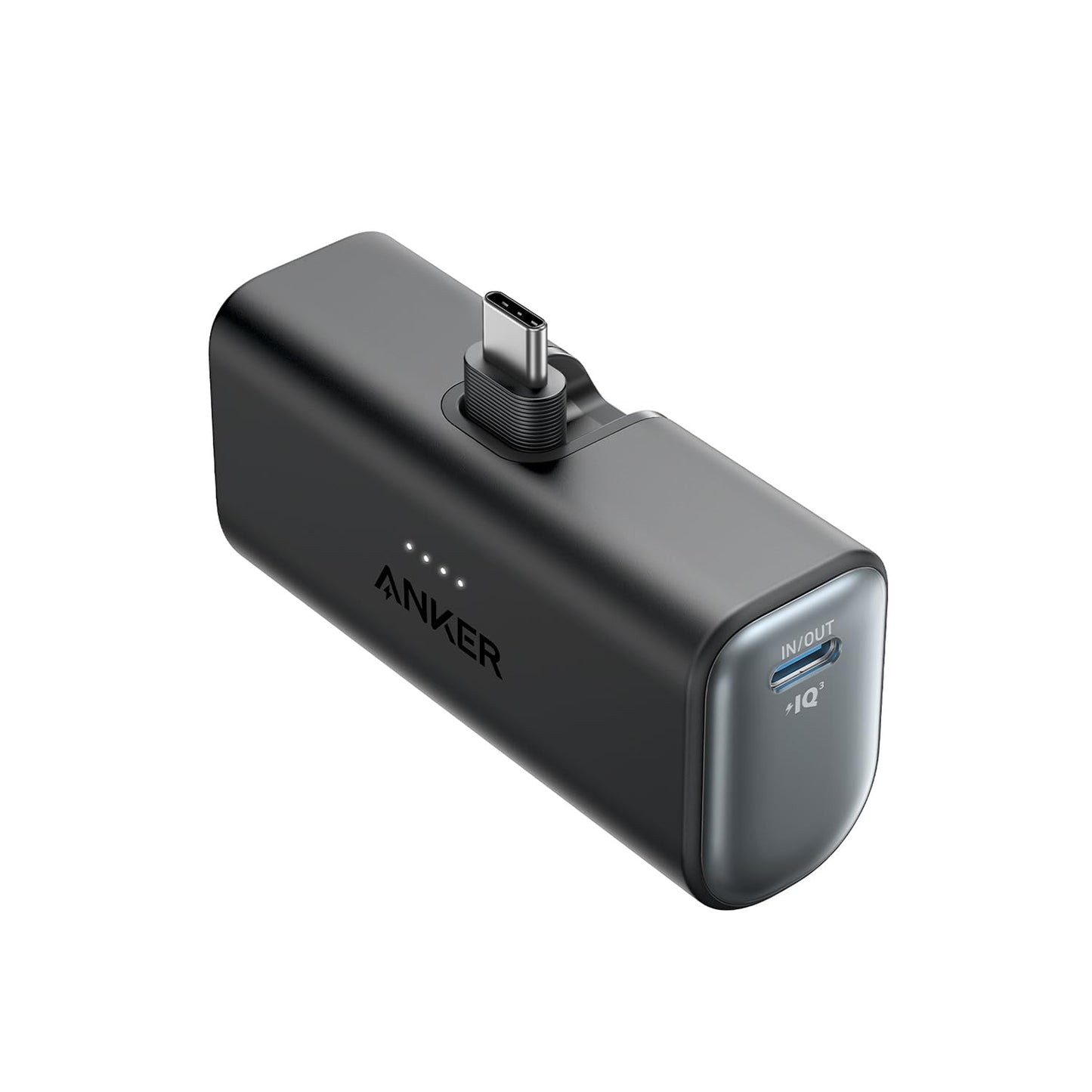 Anchor Nano Powerbank, 5000mAh Powerbank 22.5W, Integrated Foldable USB-C Connector, Compatible with iPhone 17/16/15, Samsung S22/23 Series, Note20 Series, Huawei, iPad Pro/Air, AirPods, and more.