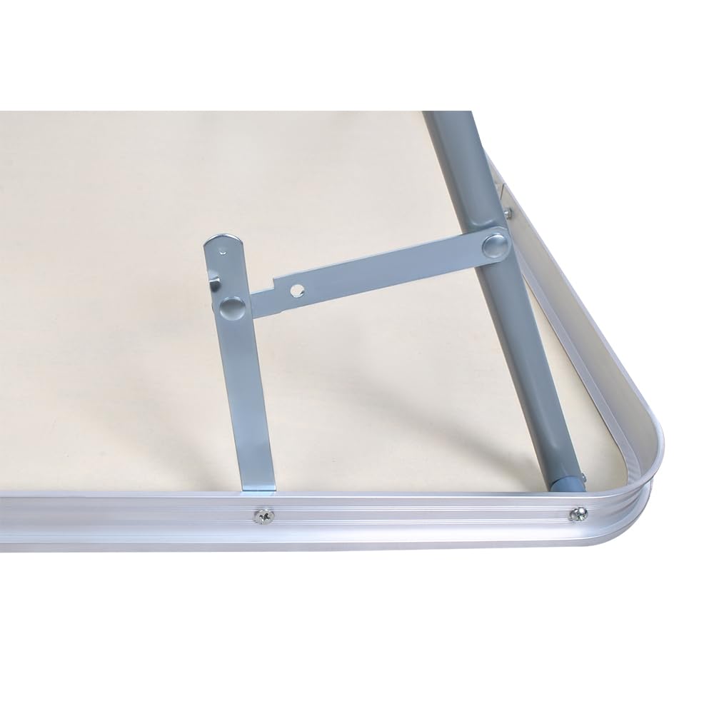 TRIZAND folding table for balcony kitchen market camping small collapsible loadable 20 kg multifunction table 80 x 60 cm white 23500