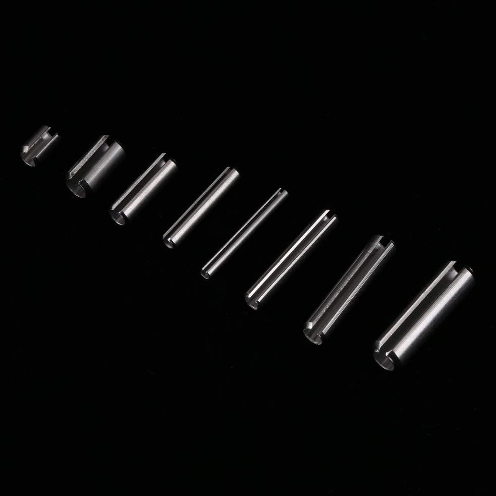 280pcs Tension Pins Split Cotter Pins M1.5 M2 M2.5 M3 M4 M5 M6 M8 Stainless Steel Spring Tension Sleeve Set with Box