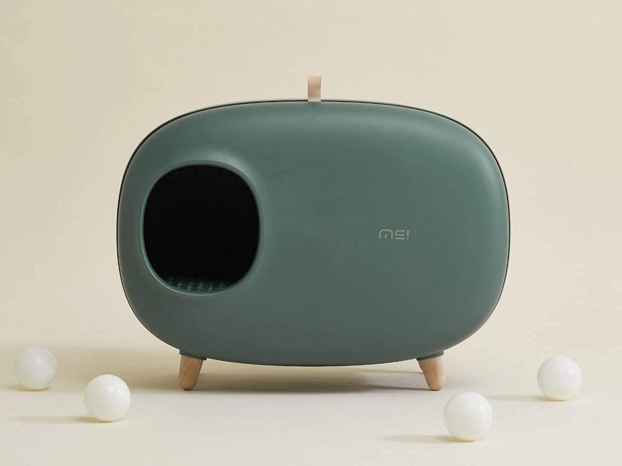 MakeSure cat litter box with drawer - Green - 60 x 38 x 45 cm - Design