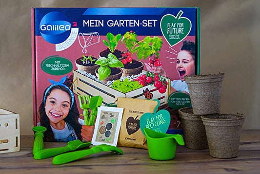 Clementoni Galileo Play for Future - My Garden Set, plant fan experiment kit, home science, botany & biology for kids 7+. 59207