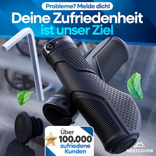 NEXTCOVER® Ergonomic Bike Grips with Comfort-Grip Technology I Universal & MTB Grips I Handlebar Grips I Comfort+