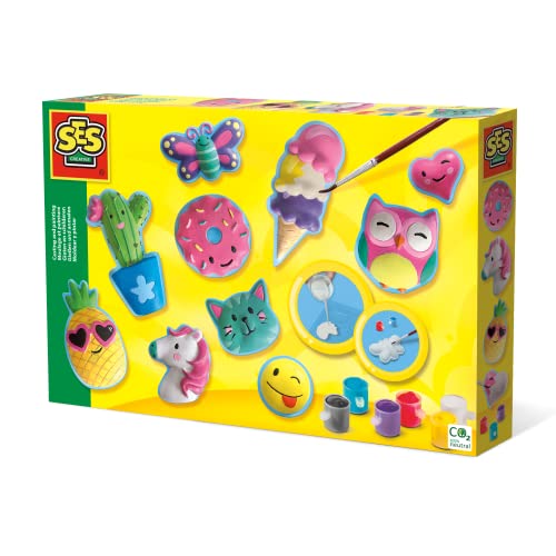 SES Creative Plaster Casting Value Pack - Happy figures and fantasy horses.